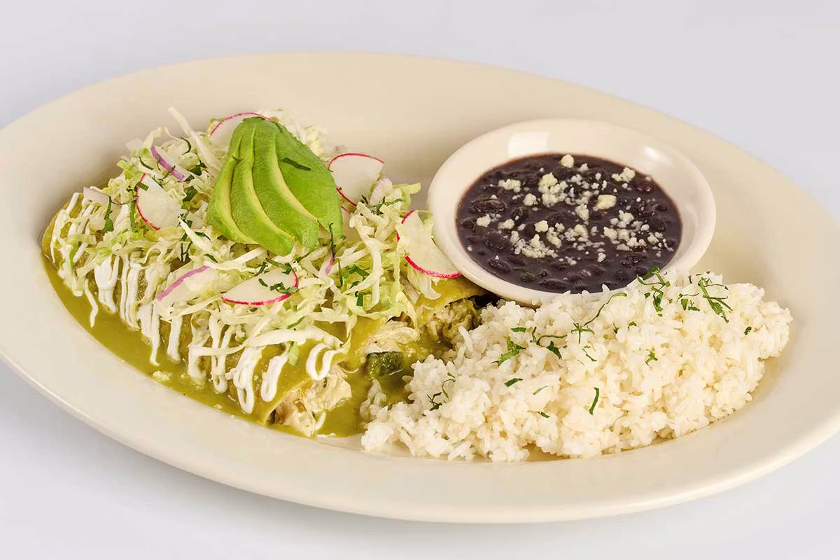 Green Chile Chicken Enchiladas - The Cheesecake Factory Menu Prices 2026